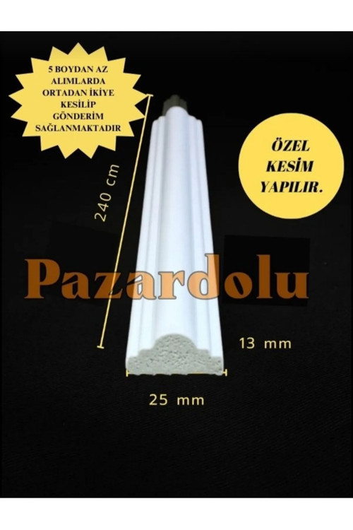 Boyanabilir Dekoratif Duvar Çıtası 2,5 Cm 1 Adet (240 Cm)