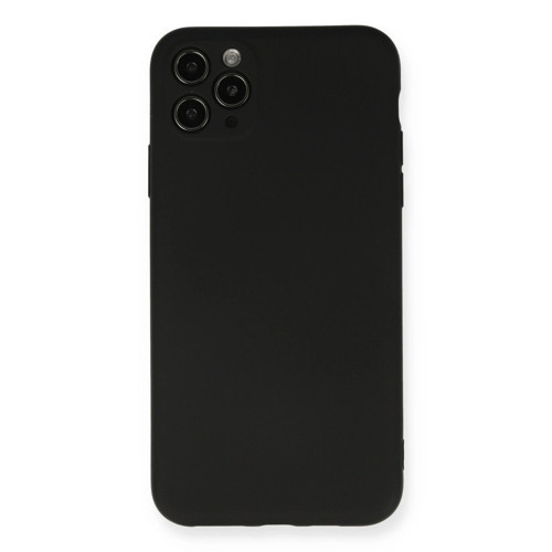 Apple İphone 11 Pro Max Kılıf Nano İçi Kadife Silikon - Siyah