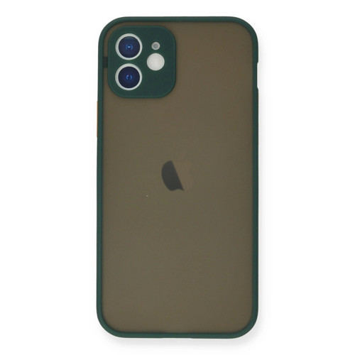Apple İphone 12 Mini Kılıf Montreal Silikon Kapak - Yeşil