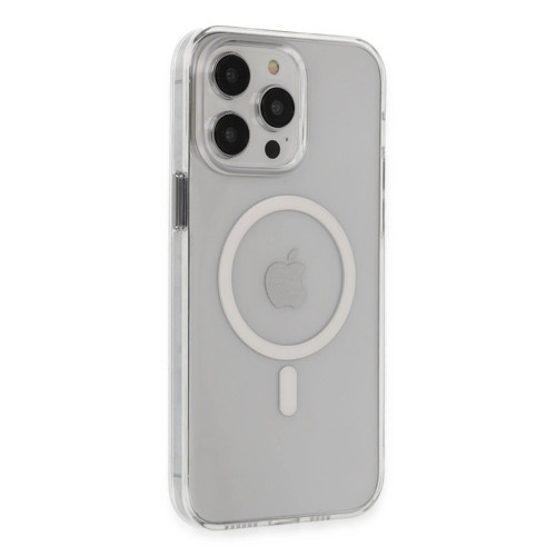 Apple İphone 15 Pro Max Kılıf Tron Şeffaf Magsafe Kapak - Şeffaf