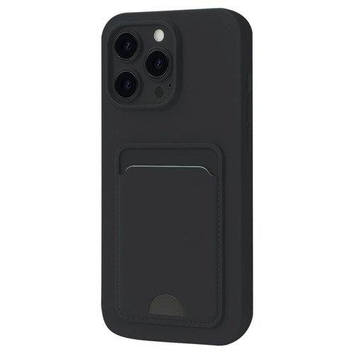 Apple İphone 16 Plus Kılıf Kelvin Kartvizitli Silikon - Siyah