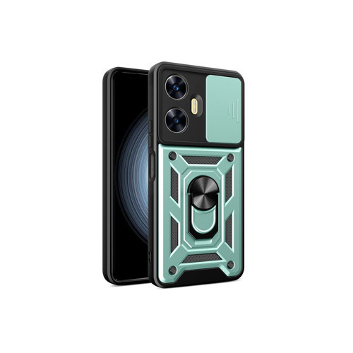 Realme C55 Kılıf Pars Lens Yüzüklü Silikon - Yeşil