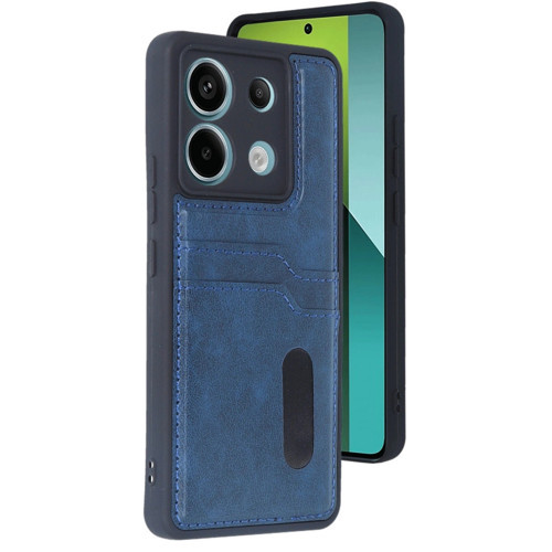 Xiaomi Redmi Note 13 Pro 5g Kılıf Sara Kartvizitli Deri Kılıf - Lacivert