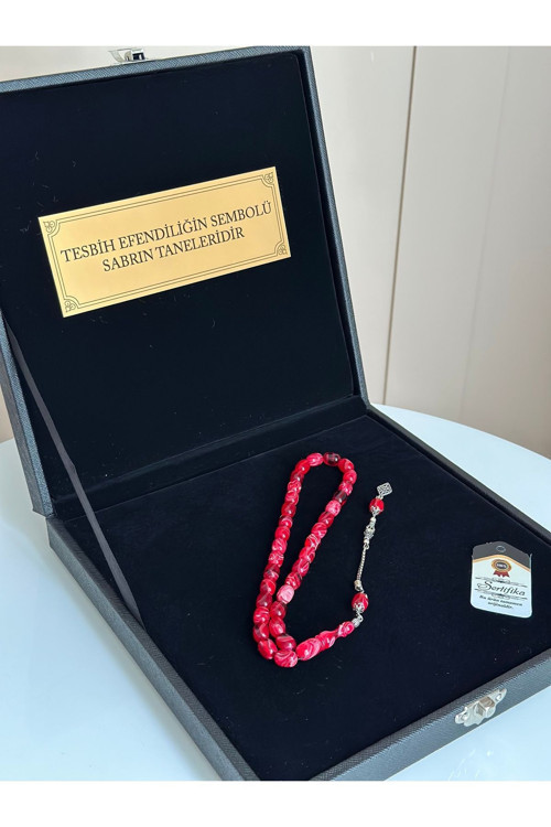Sıkma Kehribar Tesbih 925 Ayar Gümüş Püsküllü Özel Yazılı Erkek Hediye Sertifikalı Kişiye Özel İsim