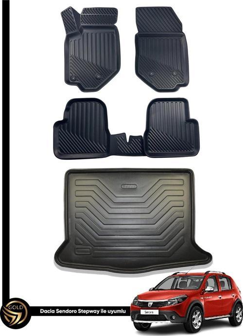 Dacia Sandero 3D Havuzlu Paspas 2008-2020 + Bagaj Havuzu İkili Set