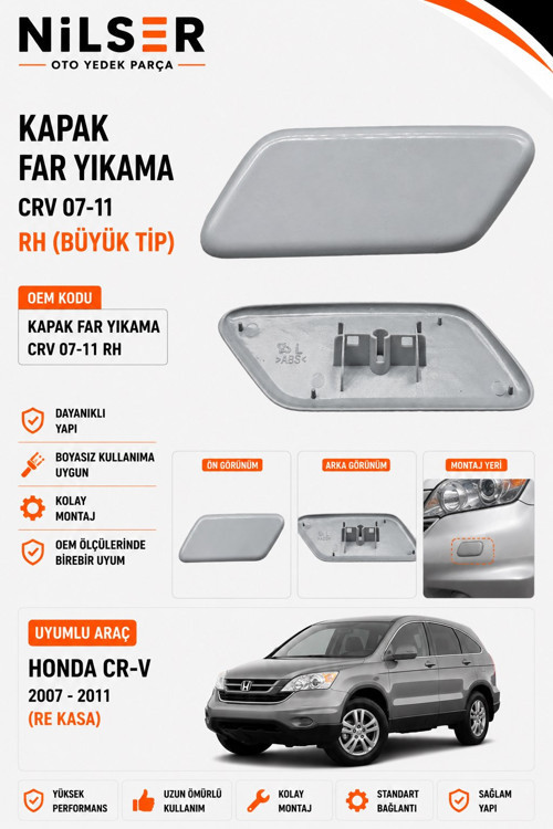 Honda Crv Far Yıkama Kapak Sağ 2007-2011 Büyük Tip