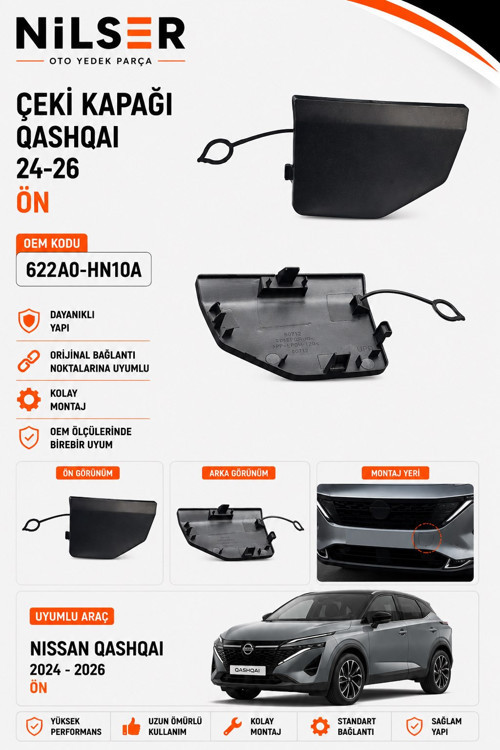 Nissan Qashqai Çeki Demir Kapağı Ön 2024-2026