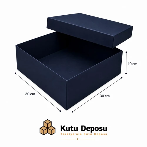 30x30x10 cm Hediye Kutusu-Lacivert
