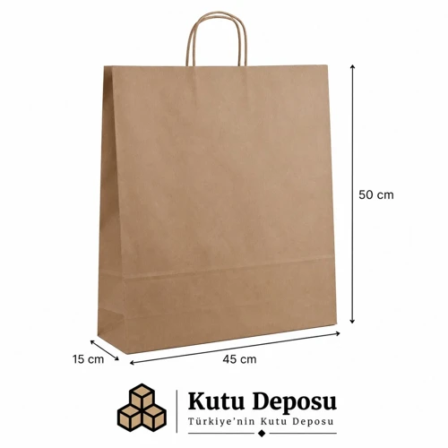 45x50x15 cm Kraft Renk Poşet (25 ADET)