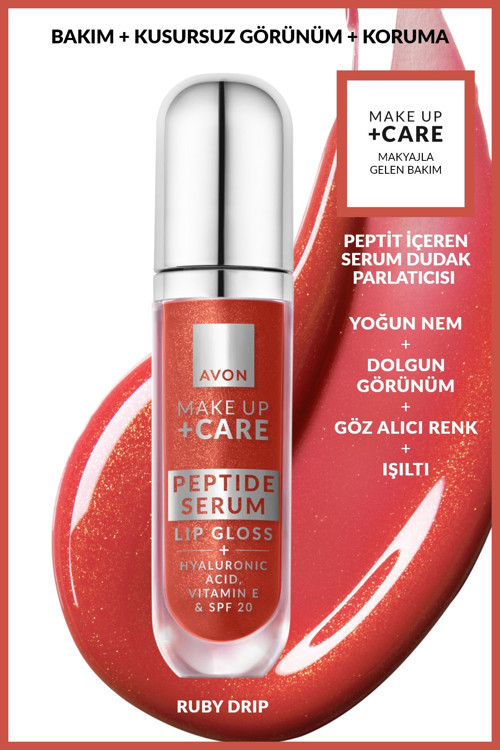 Make Up + Care Peptit İçeren Serum Gloss Dudak Parlatıcısı - Ruby Drip