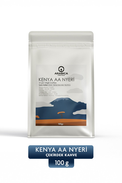 Kenya AA Natural Kahve 100g Çekirdek Kahve Taze Kavrulmuş