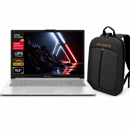 Vivobook Go 15 Ryzen 5 7520U 8GB 1TB SSD 15.6" FHD FreeDOS E1504FA-BQ4463 A4 Notebook + Çanta
