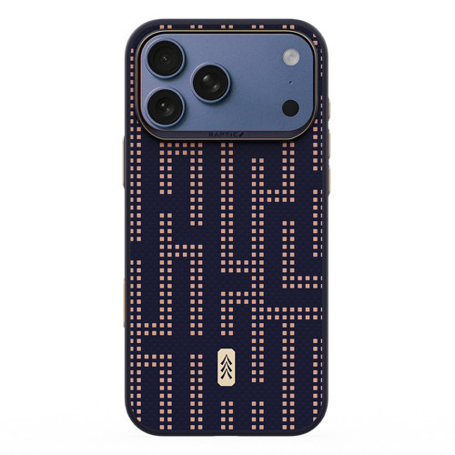 İphone 17 Pro Uyumlu Kılıf M-Safe Şarj Özellikli Aramid Dual Grid Serisi Kapak Lacivert