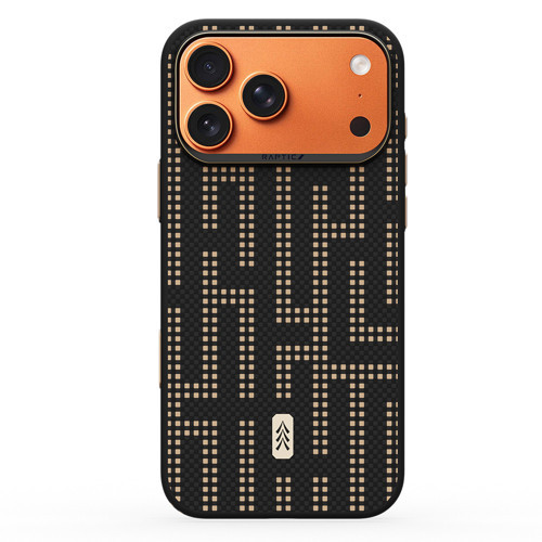 İphone 17 Pro Uyumlu Kılıf M-Safe Şarj Özellikli Aramid Dual Grid Serisi Kapak Siyah