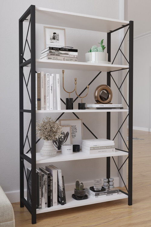 5 Raflı Geniş Kitaplık Metal Ofis Rafı 80X160 Geniş Raflı Çok Amaçlı Kiler Rafı Ayakkabılık