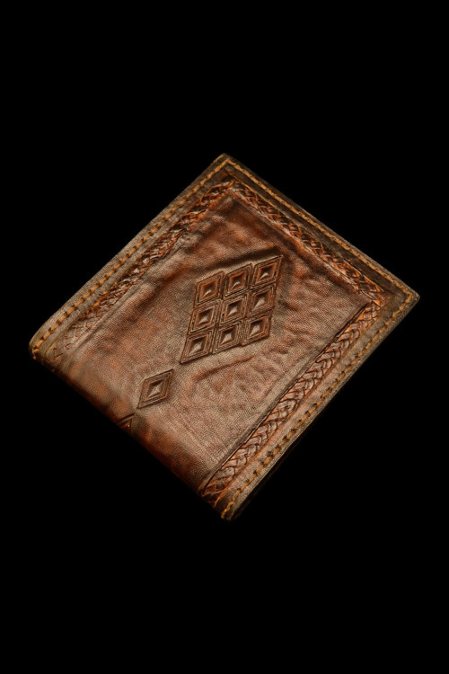 Hakiki Deri Erkek Cüzdan Craft baskılı