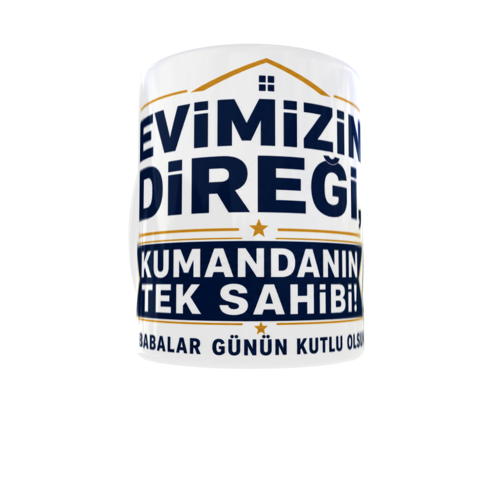 Babalar Günü Hediyesi Baş Harfli Kumandanın Tek Sahibi Yazılı Kupa Bardak