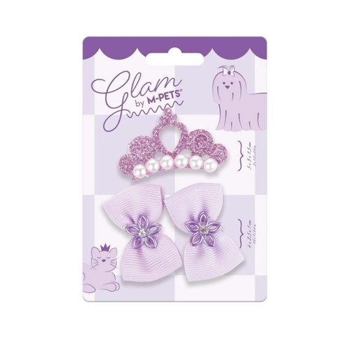 Glam Köpekler İçin Aksesuar Toka Kırmızı Purple Mor