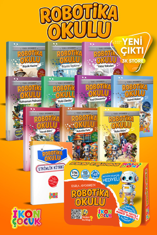 İkon Çocuk Robotika Okulu Hikaye Serisi 10 Kitap 8 Yaş Ve Üzeri 3.Sınıf 4.Sınıf