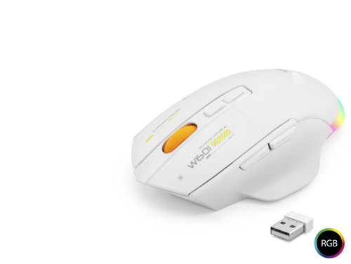 Dual Mode Kablosuz Mouse 12800 Dpi 7 Tuş Makro 1000Hz Rgb - Beyaz W601W