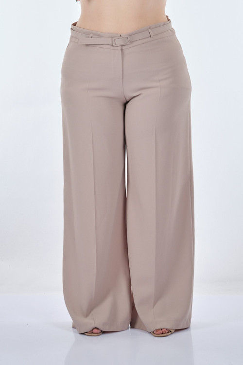 Oversize Bol Paça Kadın Pantolon - Yüksek Bel, Rahat