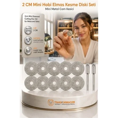 10 Adet 20Mm Elmas Kesici Disk Seti, Mini Cam Metal Ahşap Kesme Ucu Model 1