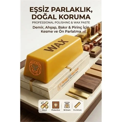 Sarı Cila 50Gr Demir, Ahşap, Bakır & Pirinç İçin Kesme Ve Ön Parlatma Cilası 723045