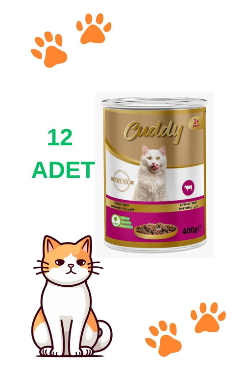 Parça Etli Jelly Biftekli Yetişkin Kedi Konserve Maması 400 Gr