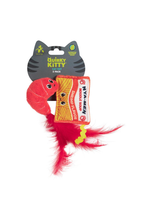 Shrimp Ramen Kedi Otlu Ve Matatabili 2'Li Kedi Oyuncağı