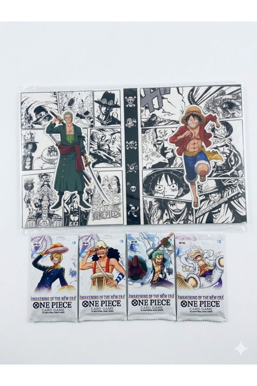 One Piece Card Game Booster WHİTE Pack 4 Paket Trading Cards - 40 kart +ALBÜM