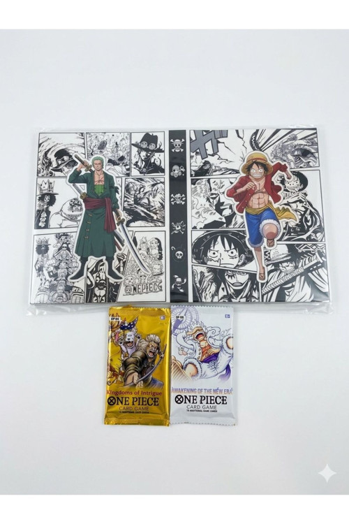 One Piece Card Game Booster WHİTE+YELLOW Pack 2 Paket Trading Cards - 20 kart +ALBÜM