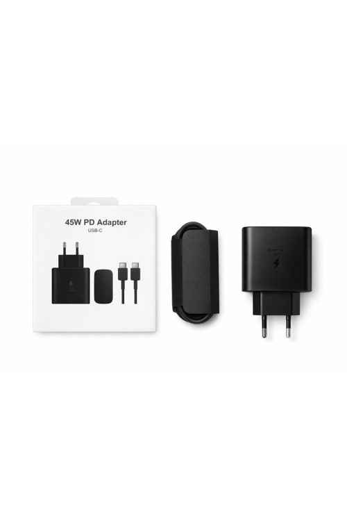 SAMSUNG uyumlu 45w Süper Hızlı Şarj Cihazı ( Adaptör + Kablo ) EP-T4510XBEGEU A36 / A56