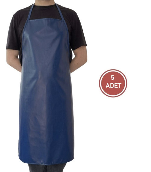 5 Adet Su Geçirmez ve Leke Tutmaz İş Önlüğü 70x120 Cm Lacivert Renk