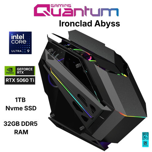 Ironclad Abyss Ultra 9 285K 32GB DDR5 1TB NVMe RTX5060Ti 16GB 240mm Sıvı Soğutmalı Gaming Desktop