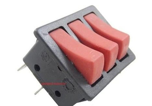 Anahtar Şalter 3 Li Kırmızı 16A 220V (Işıksız)