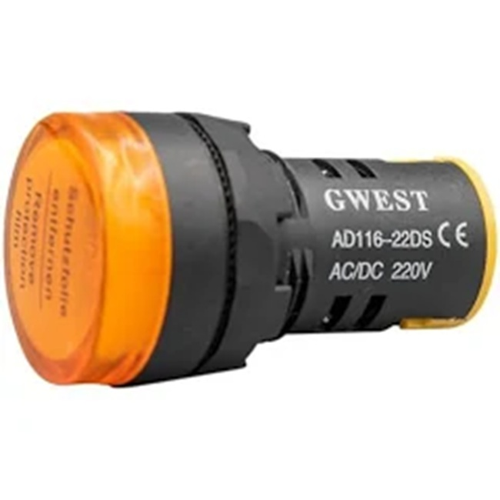 22Mm 230V Ac Ledli Sinyal Lambası Sarı