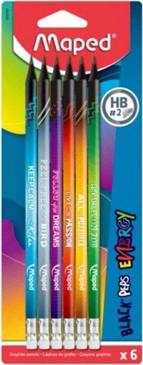 Energy Silgili Kurşun Kalem- 6 Lı