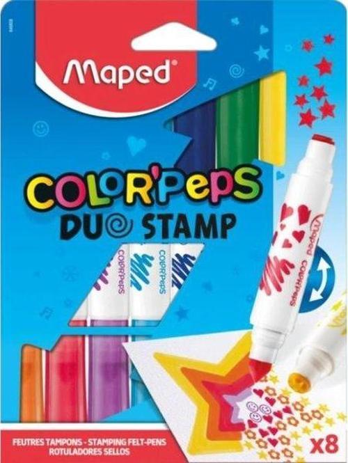 Color'Peps Duo Stamp Jumbo Keçeli Kalem 8'Li