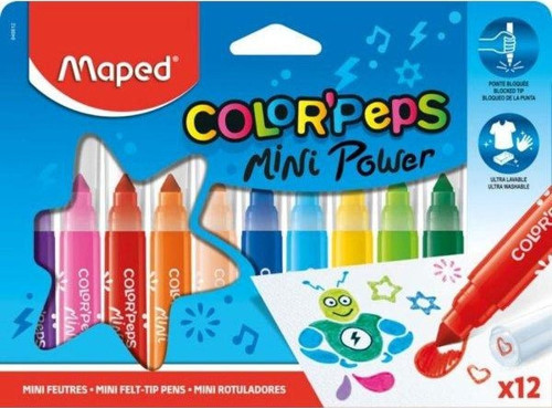 Color'Peps Mini Jumbo Keçeli Kalem 12'Li