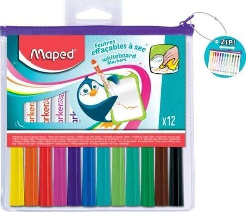 Beyaz Tahta Keçeli Kalemi- Farklı Renklerde 12'Li