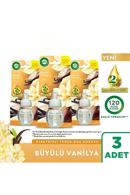 Elektrikli Oda Kokusu Yedek Şişe Büyülü Vanilya x 3 Adet