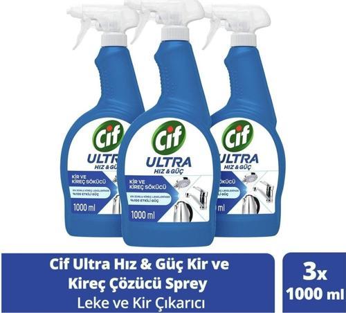 Ultra Hiz Guc Kirec Sokucu Sprey Leke Ve Kir Cikarici 1000 ml x 3 Adet