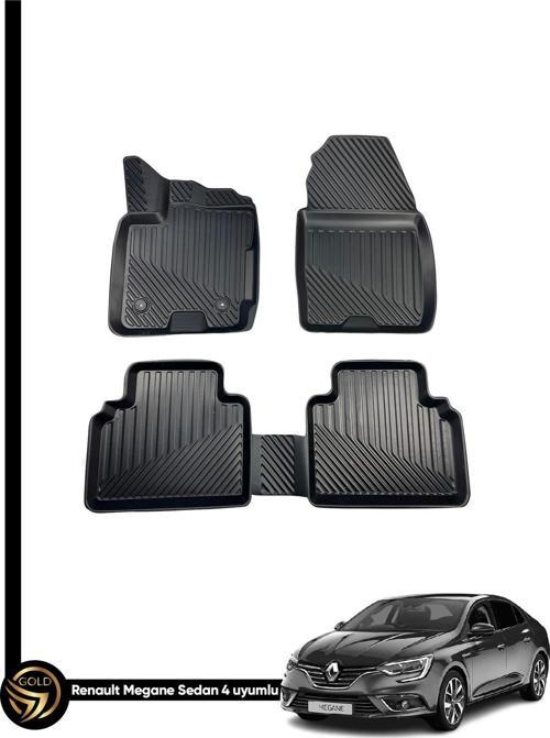 Renault Megane 4 3D Havuzlu Oto Paspas Sedan Kauçuk Sky
