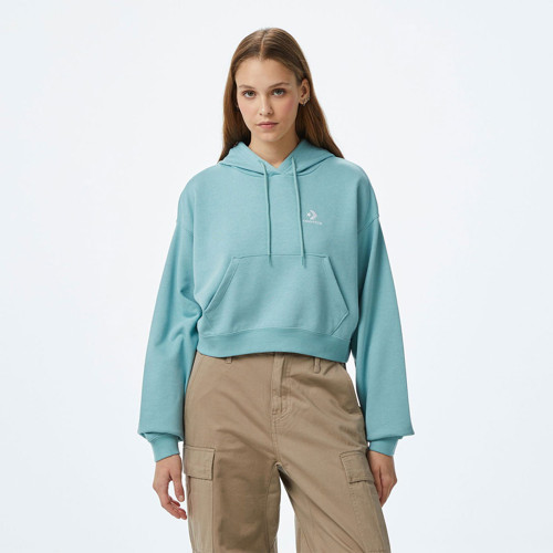 Chuck Taylor Boxy Kadın Mavi Kapüşonlu Sweatshirt