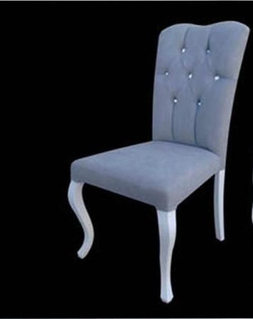 Sandalye 12379 ASLAN Kayın ayak 2ad Giydirme KETEN kumaş Klasik Mobilya El Yapım
