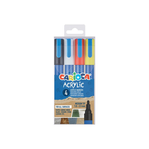 AKRİLİK PAİNT MARKER SU BAZLI BULLET UÇ 4'LÜ