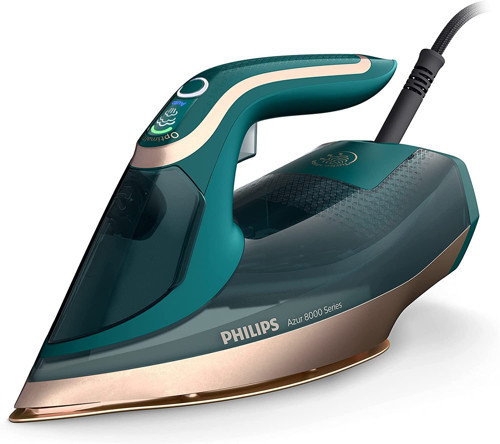 Azur 8000 Serisi Buharlı Ütü - 70 g/dk sürekli buhar, 240 g turbo buhar, 3000 W güç, OptimalTEMP teknolojisi, Yeşil Opal (DST8030/70)