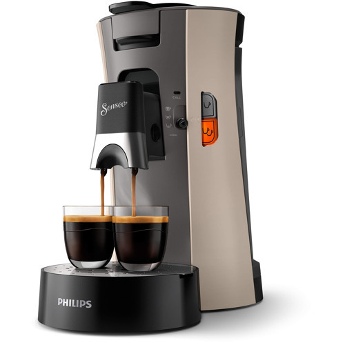 Senseo Select CSA240/30 kahve yastık makinesi - kahve sertliği seçimi Plus, not işlevi, geri dönüştürülmüş plastikten yapılmış, 1450 watt, 0,9 L, 31 x 15,5 x 31 cm, bej