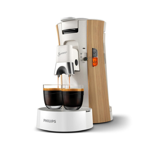 Senseo Select kahve yastık makinesi - Intensity Plus, 3 kahve spesiyalitesi için not işlevi, Crema Plus, %37 biyo bazlı plastik içeren çevre dostu ürün, ipek beyazı (CSA240/05)