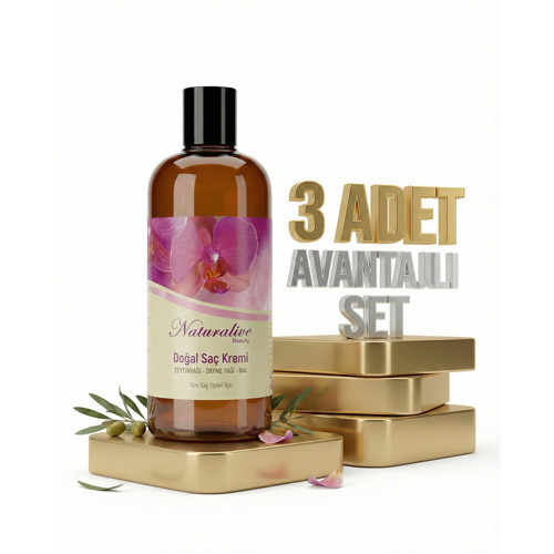 Doğal Saç Kremi 3x500 Ml